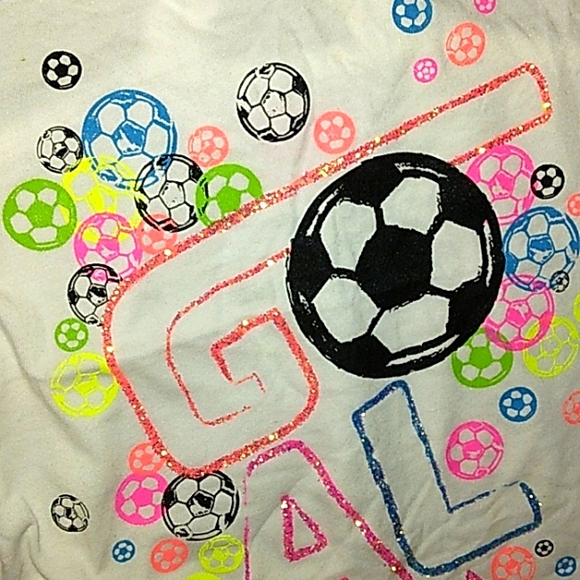 NWT Tween Girls 'So' Criss Cross Keyhole ⚽ Soccor Theme Graphic Tank Top - Picture 6 of 12